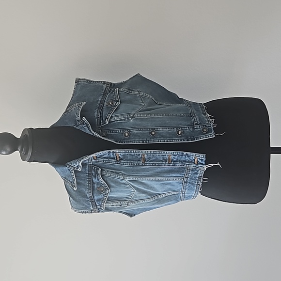 Dkny Tops - DKNY | Cropped Sleeveless Jean Vest | Womens Medium